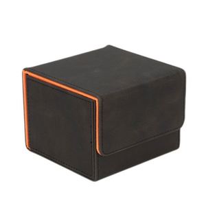 Boîte de rangement en cuir PU de haute qualité pour cartes de jeu Yugioh Tarot, personnalisable avec logo, 105x105x80mm, carrée - Product Image 4