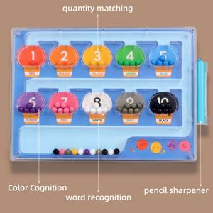 Juguetes de Aprendizaje Interactivo Montessori para Niños y Niñas, Entrenamiento de Habilidades Motoras Finas, Laberinto Magnético de Colores y Números - Product Image 3