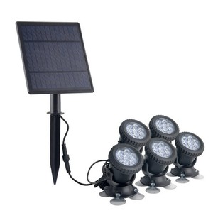 Luces Solares para Jardín, 5 Piezas, Focos LED Impermeables para Exteriores, Iluminación para Caminos, Estanques y Rocas - Product Image 1