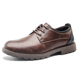 Zapatos Casuales de Cuero Estilo Británico Retro para Hombre, Zapatos Casuales de Negocios, Calzado Moderno Transfronterizo - Product Image 4