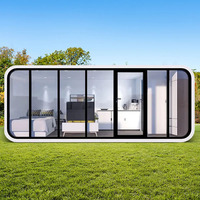 Maison capsule préfabriquée en acier moderne et économique, style Apple Cabin, pour villa, hôtel, bureau, boutique