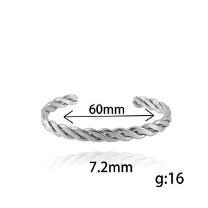 yunnique Titanium Steel Twisted <b>Rope</b> Open <b>Bracelet</b> For Men And Women Fashion Jewelry 280721 - Product Image 5