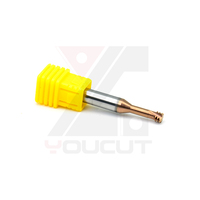 Fraise carrée en carbure monobloc D4.8*13*50*d6, queue de 6 mm, 4 dents, revêtement TiAlN, pour usinage CNC de l'acier et de l'acier inoxydable HRC48