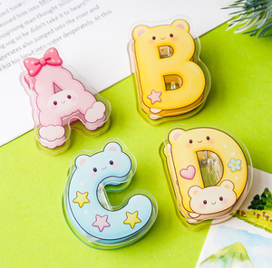 Clips Acrílicos Transparentes con Diseños de Animales y Letras, para Notas, Recuerdos, para Niñas y Estudiantes, Venta al Por Mayor - Product Image 2