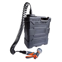 Douche de camping portable 22L (5,8 gallons) pour tout-terrain 4x4, réservoir d'eau pressurisé en PVC plastique durable à batterie pour camion