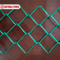 Esgrima de eslabones de cadena galvanizada Valla de malla de diamante para campos de fútbol Escuelas Zoológicos Construcción