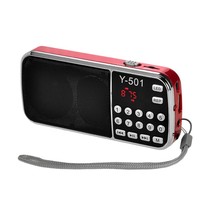 Radio FM portable mini en plastique avec prise en charge USB, tuner numérique et lampe de poche pour les situations d'urgence, la maison, les voyages et l'utilisation sur ordinateur