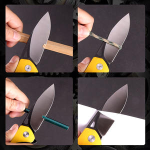 سكين جيب قابلة للطي بمقبض أسود أصفر G10 سكين تخييم تكتيكي مع مشبك خلفي - Product Image 5