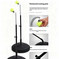 Entraîneur de tennis à hauteur réglable en ABS, équipement d'entraînement de rebond durable, logo personnalisé, vente en gros, directement de l'usine OEM