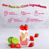 Poudre d'électrolyte de marque privée OEM fraise limonade saveur bâtonnets d'hydratation poudre de supplément d'électrolyte