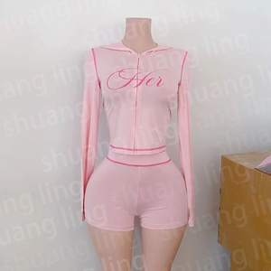 <span class=keywords><strong>I</strong></span> <span class=keywords><strong>Am</strong></span> Gia Tuta Sportiva da Donna Personalizzata con Logo, Giacca Aderente con Zip e Pantaloni a Zampa, Set Casual da 2 Pezzi - Product Image 3