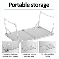 Table pliante portable en alliage d'aluminium avec échiquier pour camping en plein air pique-nique jardin salon