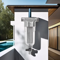 Filtre à sédiments pour toute la maison en acier inoxydable 304, 40 microns, manuel, pour usage extérieur, préfiltre pour robinet et eau de puits
