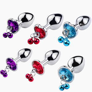 Petite taille coeur bijoux pointus nouveau métal anneau cloche <span class=keywords><strong>anal</strong></span> plug bout à bout ornement sexuel fantaisie sex toy pour homme femme - Product Image 4