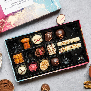 Ventas de fábrica Diseño personalizado Fancy Cookie <span class=keywords><strong>Bonbon</strong></span> Tapa vacía y base Embalaje de papel rígido Caja de chocolate Premium - Product Image 3