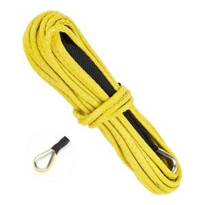 Cuerda de rescate trenzada amarilla de alta resistencia para recuperación de vehículos al aire libre con cabrestante - Product Image 3