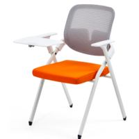 Chaise de bureau ergonomique en maille peu encombrante, pliable, empilable, pivotante, légère, livraison transfrontalière, best-seller