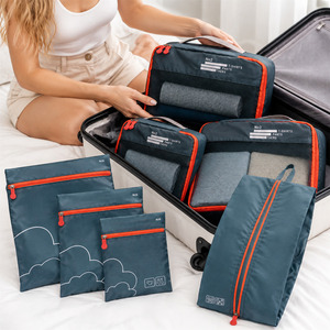 Juego de Cubos de Embalaje con Logotipo Personalizado al por Mayor, con Etiqueta Privada, 7 en 1, <span class=keywords><strong>Bolsas</strong></span> de Almacenamiento para Ahorrar Espacio en la Maleta, para Regalos de <span class=keywords><strong>Viaje</strong></span> - Product Image 2
