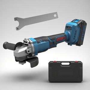 เครื่องเจียรมุมไร้สายสีน้ำเงิน 21V มอเตอร์ไร้แปรงถ่าน ใช้แบตเตอรี่ พร้อมกล่องเก็บ สำหรับงาน DIY เจียร ขัด ตัด - Product Image 4