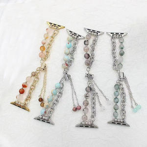 Nouveau <span class=keywords><strong>bracelet</strong></span> de montre intelligent en <span class=keywords><strong>pierre</strong></span> naturelle pour femmes Bracelets perlés pour <span class=keywords><strong>bracelet</strong></span> de montre <span class=keywords><strong>apple</strong></span> 8/7/6/5/4/3/2 - Product Image 1