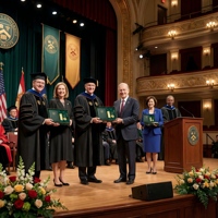 Ensemble cadeau de carnet en cuir vert de luxe avec boîte doublée de soie, marque-page en métal, stylo, porte-clés pour les dons universitaires