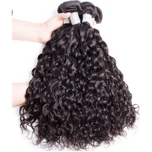 Wholesale 100% Unprocessed Remy Hair Weaving Extension Water Wave Curl Natural Color Virgin European Human Indian DHL Fedex UPS