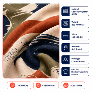 <span class=keywords><strong>Tissu</strong></span> imprimé numérique CVC personnalisé haut de gamme, jersey en coton imprimé numériquement, provenant d'un fabricant professionnel de tissus tricotés - Product Image 2