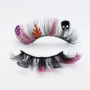 NEW 1 pair Halloween Christmas Glitter Lashes For Sale Especially Exaggerated DIY Party Color Diamond Butterfly Eyelashes