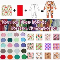 Pyjama personnalisé en viscose de bambou avec fermeture éclair bidirectionnelle, motif de Noël, pour bébés garçons et filles – Vente chaude