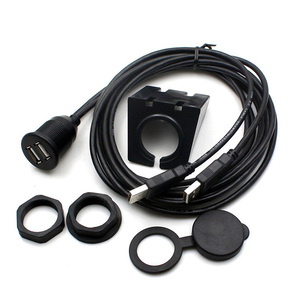 3ft kép <span class=keywords><strong>USB</strong></span> Bảng điều khiển không thấm nước gắn cáp phổ phụ trợ giao diện và cáp cho Xe thuyền xe máy - Product Image 2