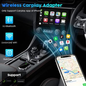 Adattatore Universale OEM per CarPlay Wireless e <span class=keywords><strong>Android</strong></span> Auto con Bluetooth, Mappe <span class=keywords><strong>GPS</strong></span> Online - <span class=keywords><strong>Dongle</strong></span> <span class=keywords><strong>USB</strong></span> Portatile per Apple iPhone - Product Image 5