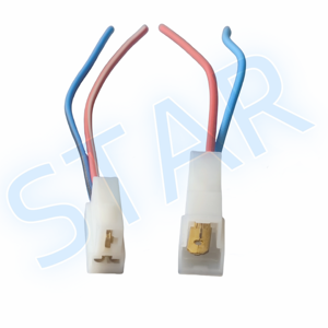 2-poliger 6,3mm Stecker Buchse Elektrischer Verbinder Kabelbaum für Motorräder - Product Image 1