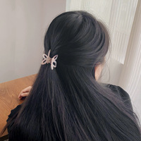 Pince à cheveux personnalisée pour femme, style rétro Wenhui, 4,5 cm, en acétate PVC, motif papillon ajouré, pour usage quotidien et fêtes