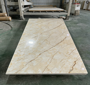 Diseño de Revestimiento Dorado, Material Plástico de PVC, <span class=keywords><strong>Losa</strong></span> de Mármol UV, Imitación de Mármol, Reemplazo Impermeable y Ecológico para Paredes Interiores - Product Image 6