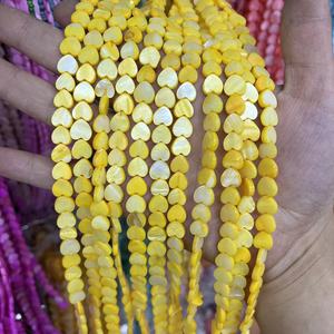 50 pezzi 8MM naturale acqua dolce forma di cuore colorato bianco amore madreperla per fai da te collana bracciale creazione di gioielli - Product Image 4