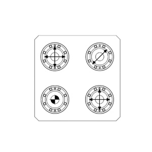 Jeu de goujons de serrage à <span class=keywords><strong>point</strong></span> zéro, 4 pièces, répétabilité de 0,005 mm, pour palette en aluminium, acier inoxydable 3A-400050 - Product Image 2