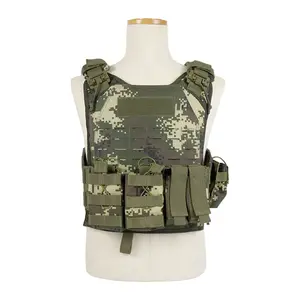 Colete tático de combate com placa verde camuflada equipamento de defesa pessoal com placa US Level 4