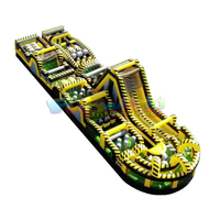 Parcours d'obstacles gonflable commercial pour adultes : Jeux gonflables géants pour aire de jeux, défis et châteaux gonflables