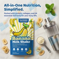 Poudre de substitut de repas au collagène de banane OEM/ODM sous marque privée pour hommes et femmes : gestion du poids et peau éclatante