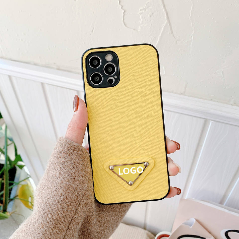 Latest Catalog Luxury Designer Phone Case Triangular Famous Brand Drop Proof Phone 13 Pro Max Phone Case Protective Case Cover