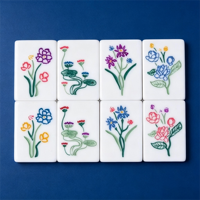 Mahjong authentique américain de luxe, 160 tuiles, moderne, portable, de haute qualité, écologique, résistant à l'eau, durable, en acrylique, 4 couches