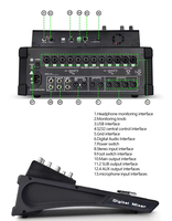 Console de mixage audio numérique haut de gamme 16 canaux, console de mixage professionnelle