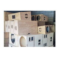 Système de haut-parleurs passifs à ligne acoustique double de 10 pouces PAKLAM AUDIO KA-210, en bois contreplaqué noir imperméable, son professionnel puissant