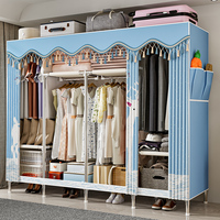Armoire à vêtements simple au design moderne, combinaison de penderie de chambre, organisateur de vêtements, armoires portables en tissu
