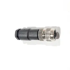 M8 Female Circular Connector 6-Pin Field Wireable Cable Assembly for Automotive Use for Male Users Current Application