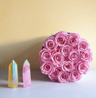 Grosir 50 PCS Bunga Mawar Asli Awet 5 cm Warna Sesuai Pesanan untuk Dekorasi Hari Valentine/Ibu/Ayah