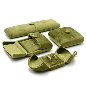 Wholesale Velvet <strong>Jewelry</strong> <strong>Box</strong> Luxury Custom Logo Gift Packaging for <strong>Jewelry</strong> Display - Product Image 1