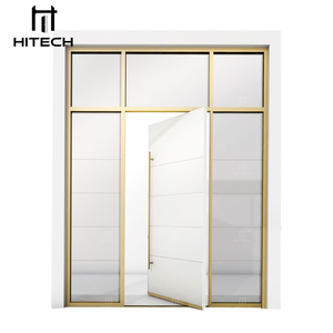 Hitech-US Porte en bois pivotante moderne de haute qualité Porte d'entrée extérieure Porte en fibre de verre - Product Image 2