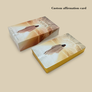 Carte dei tarocchi con bordo in lamina d'oro stampate su misura per la guida spirituale della famiglia realizzate con carta resistente - Product Image 3