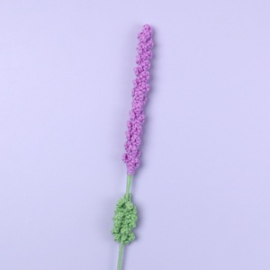 Flores artificiales de lavanda hechas a mano, tejidas con hilo; ramos de flores para decoración del hogar disponibles al por mayor. - Product Image 3